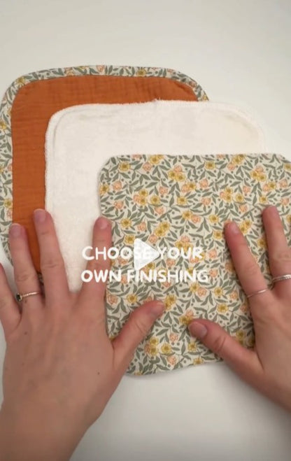 Video showing 3 different finishing options: Topsitch, bias binding or overlock